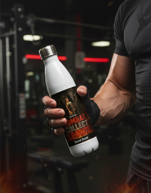 Combat Collect® League Water Bottle – Dawid Oscar Edition (White, 17oz)
